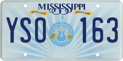 MS license plate YSO163