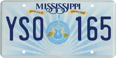 MS license plate YSO165