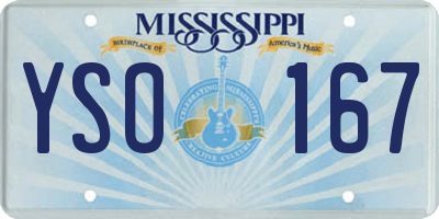 MS license plate YSO167