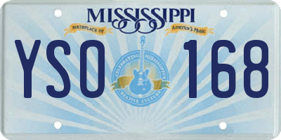 MS license plate YSO168