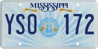 MS license plate YSO172