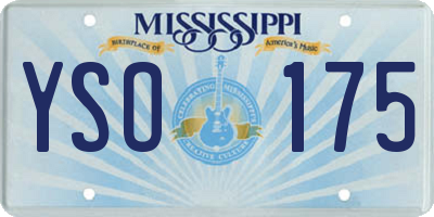 MS license plate YSO175