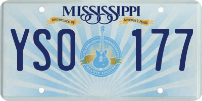 MS license plate YSO177