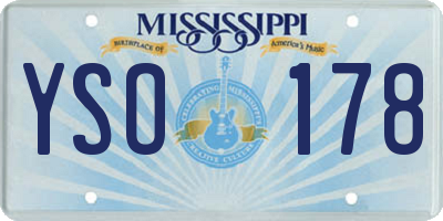 MS license plate YSO178