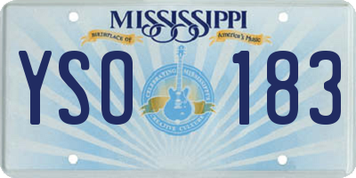 MS license plate YSO183