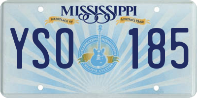 MS license plate YSO185