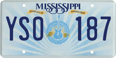 MS license plate YSO187