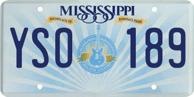 MS license plate YSO189