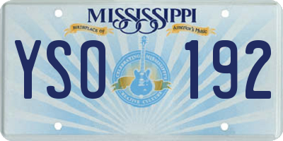 MS license plate YSO192