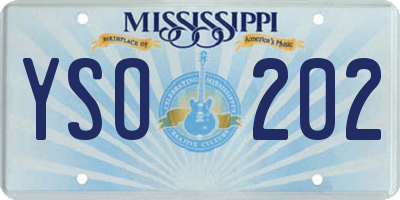 MS license plate YSO202