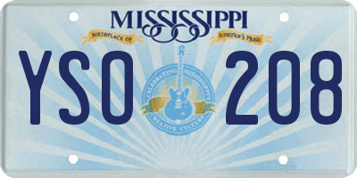 MS license plate YSO208