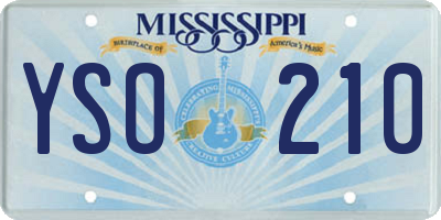 MS license plate YSO210