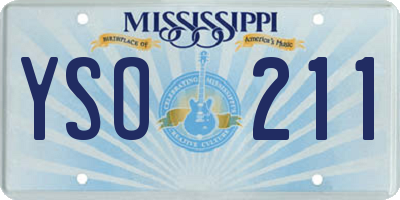 MS license plate YSO211