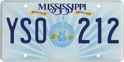 MS license plate YSO212