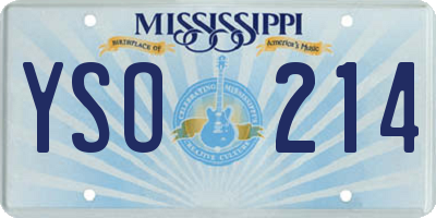 MS license plate YSO214