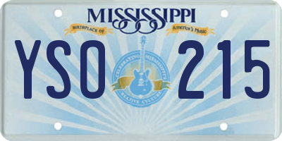 MS license plate YSO215