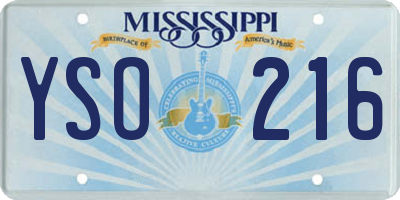 MS license plate YSO216