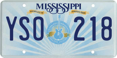 MS license plate YSO218