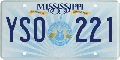 MS license plate YSO221