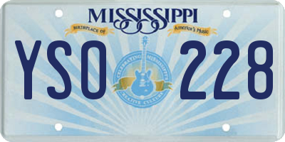 MS license plate YSO228