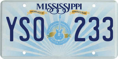 MS license plate YSO233