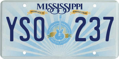 MS license plate YSO237