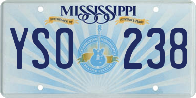 MS license plate YSO238