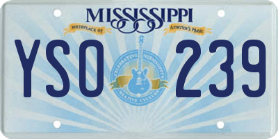 MS license plate YSO239