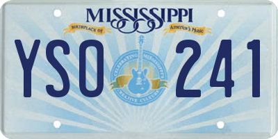 MS license plate YSO241