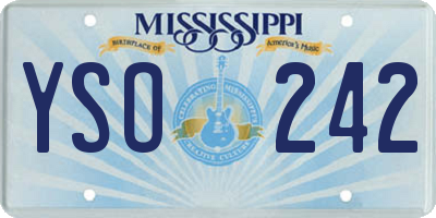 MS license plate YSO242