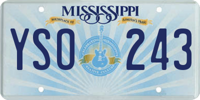 MS license plate YSO243