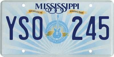 MS license plate YSO245