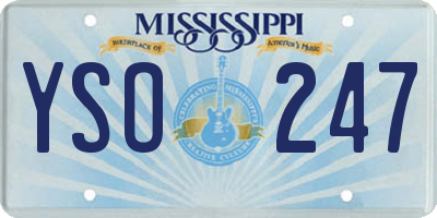 MS license plate YSO247