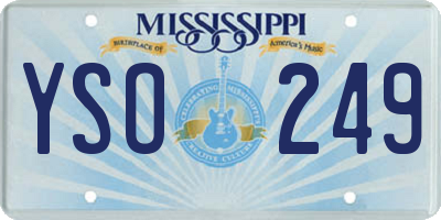 MS license plate YSO249
