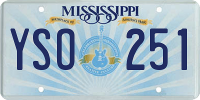 MS license plate YSO251