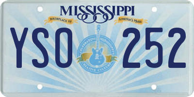 MS license plate YSO252