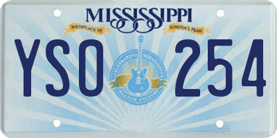 MS license plate YSO254