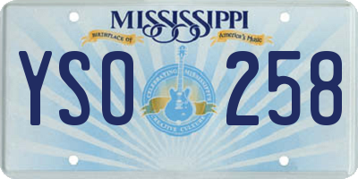 MS license plate YSO258