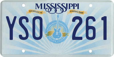 MS license plate YSO261