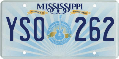 MS license plate YSO262