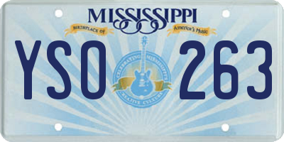 MS license plate YSO263