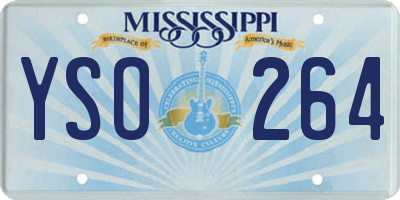 MS license plate YSO264