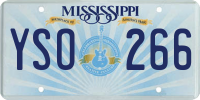 MS license plate YSO266