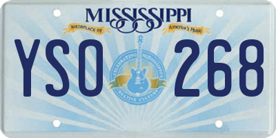 MS license plate YSO268