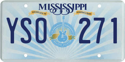 MS license plate YSO271