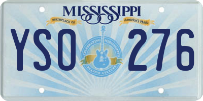 MS license plate YSO276
