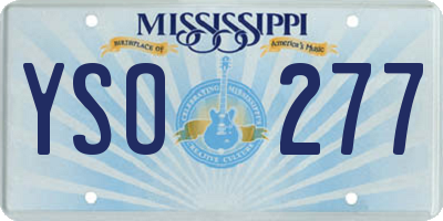 MS license plate YSO277