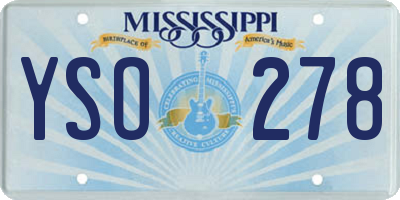 MS license plate YSO278