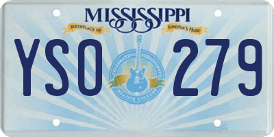 MS license plate YSO279
