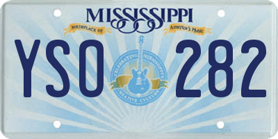 MS license plate YSO282
